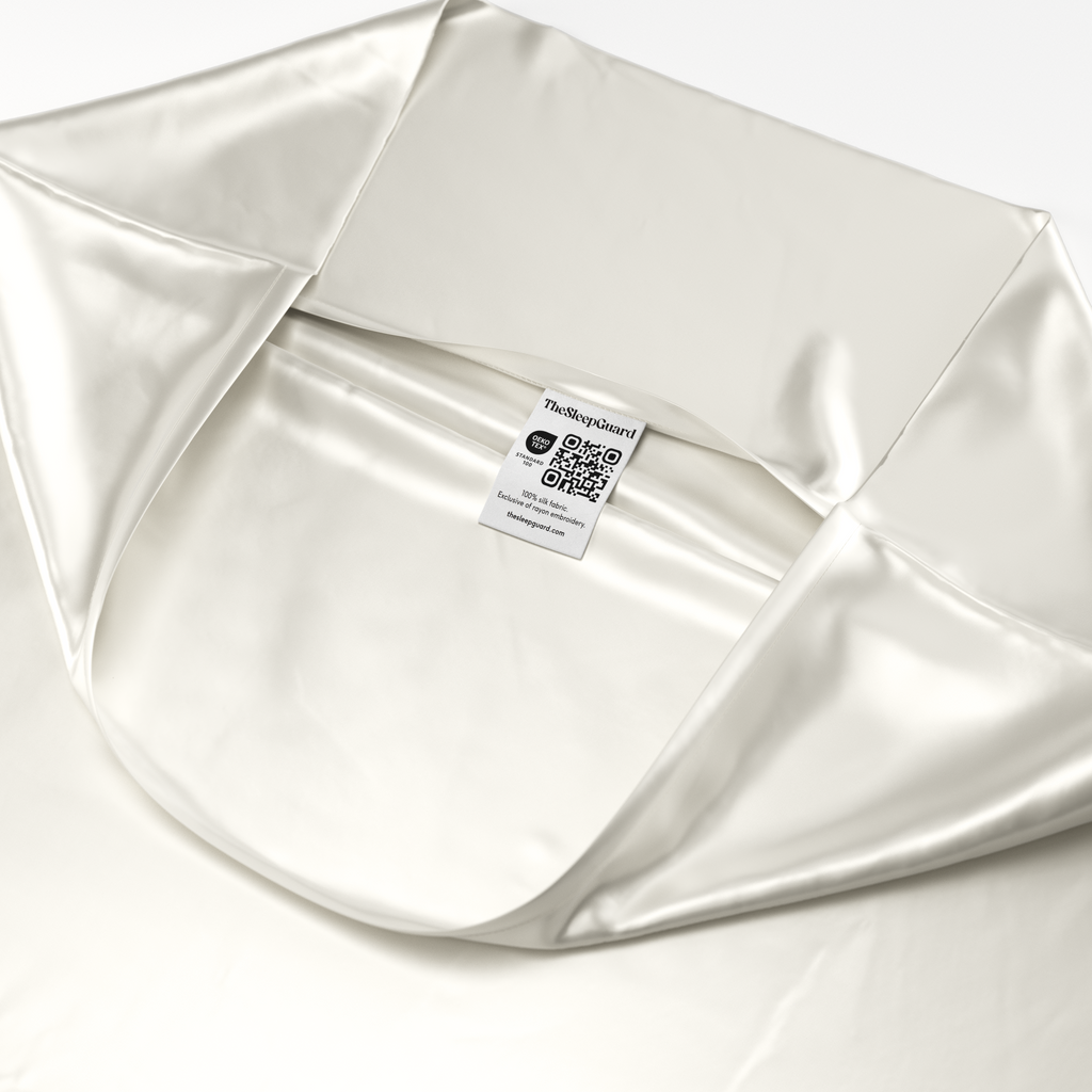 100% Mulberry Silk Pillowcase [22 Momme, 6A Grade] - Ivory White, Queen Size
