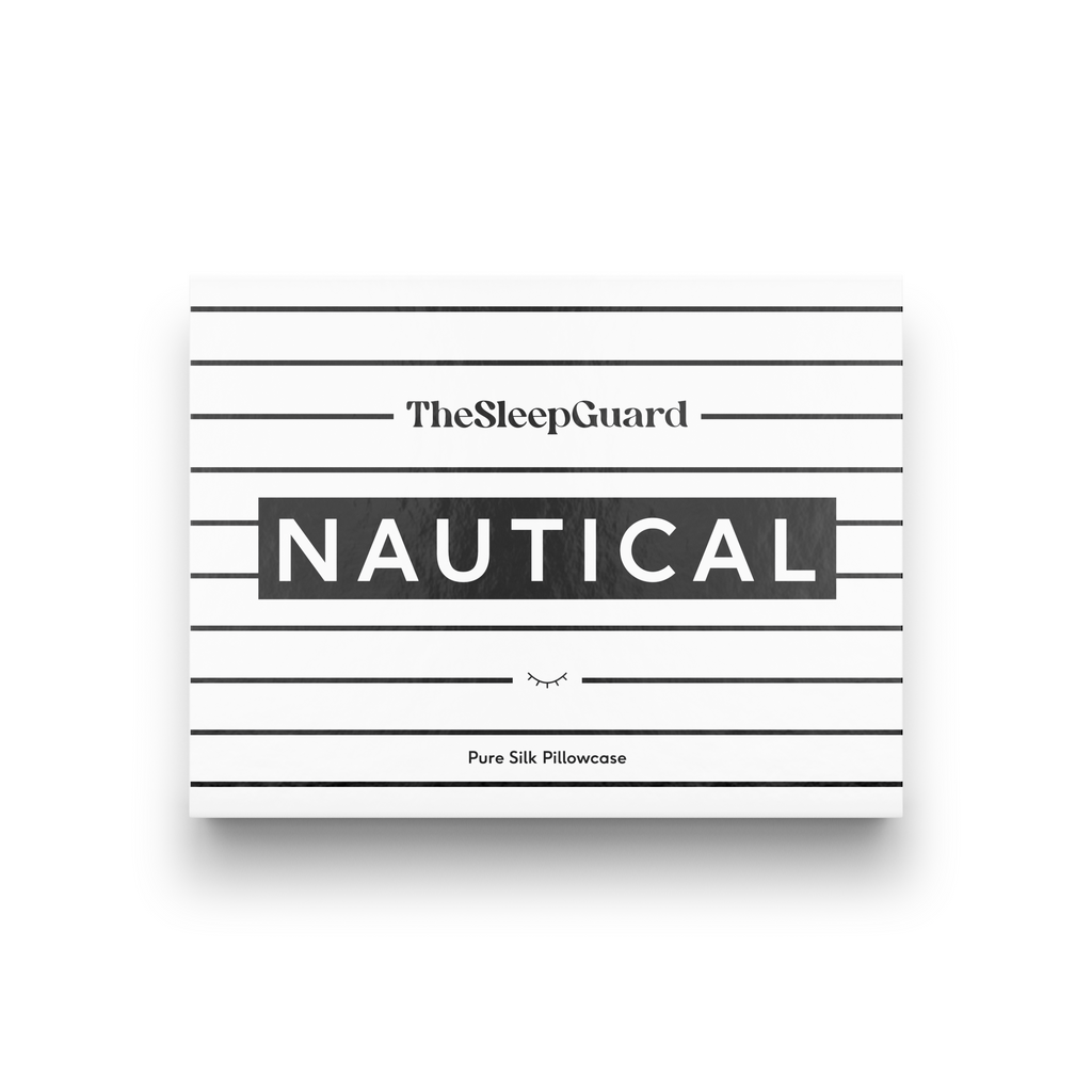 100% Mulberry Silk Pillowcase [22 Momme, 6A Grade] - Nautical Stripe, Standard Size