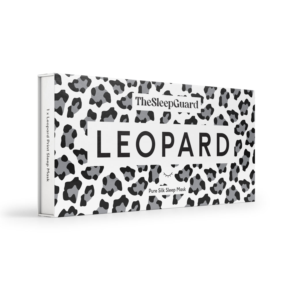 Pure Silk Sleep Mask [100% 6A Mulberry Silk, 22 Momme] - Leopard Print